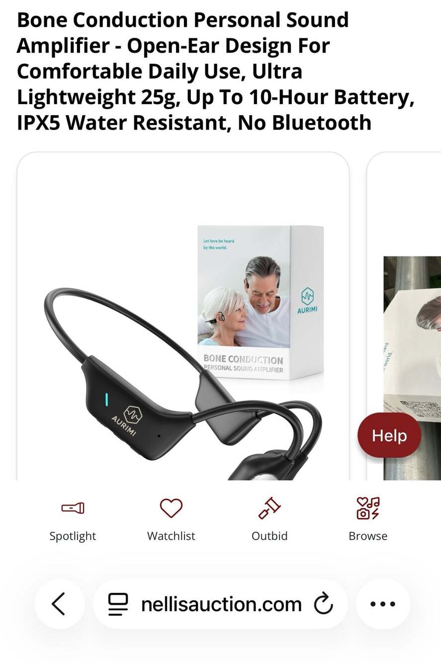 Bone Conduction Sound Amplifier Open Ear Lightweight 25g 10H Battery IPX5 No Blu